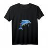 Damen Delfin Taucher Wale Tümmler Delphin T-Shirt mit V-Ausschnitt – Leichtes Meeresmotiv für Meerestierfans & Tauchbegeisterte