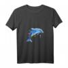Damen Delfin Taucher Wale Tümmler Delphin T-Shirt mit V-Ausschnitt – Leichtes Meeresmotiv für Meerestierfans & Tauchbegeisterte