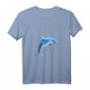 Damen Delfin Taucher Wale Tümmler Delphin T-Shirt mit V-Ausschnitt – Leichtes Meeresmotiv für Meerestierfans & Tauchbegeisterte
