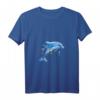 Damen Delfin Taucher Wale Tümmler Delphin T-Shirt mit V-Ausschnitt – Leichtes Meeresmotiv für Meerestierfans & Tauchbegeisterte