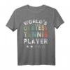 Lustiges Worlds Okayest Tennis Player T-Shirt – Perfekt für Tennisfans und Hobbyspieler mit Humor