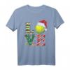 Funny Kid Boy Love Tennis Christmas Ball Santa Hat T-Shirt - Lustiges Weihnachtsgeschenk für Tennisfans aller Altersgruppen
