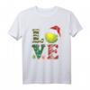 Funny Kid Boy Love Tennis Christmas Ball Santa Hat T-Shirt - Lustiges Weihnachtsgeschenk für Tennisfans aller Altersgruppen