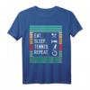 Eat Sleep Tennis Repeat T-Shirt – Lustiges Tennismotiv für Damen, Herren & Kinder, perfekt für Turniere, Training & Tennisvereine