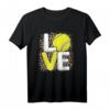 Love Tennis Tennisspieler Frauen & Mädchen T-Shirt mit Leopardprint – Niedliches Tennis-Design für Tennisliebhaberinnen
