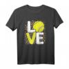 Love Tennis Tennisspieler Frauen & Mädchen T-Shirt mit Leopardprint – Niedliches Tennis-Design für Tennisliebhaberinnen