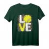 Love Tennis Tennisspieler Frauen & Mädchen T-Shirt mit Leopardprint – Niedliches Tennis-Design für Tennisliebhaberinnen