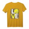Love Tennis Tennisspieler Frauen & Mädchen T-Shirt mit Leopardprint – Niedliches Tennis-Design für Tennisliebhaberinnen