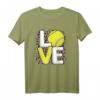 Love Tennis Tennisspieler Frauen & Mädchen T-Shirt mit Leopardprint – Niedliches Tennis-Design für Tennisliebhaberinnen