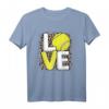 Love Tennis Tennisspieler Frauen & Mädchen T-Shirt mit Leopardprint – Niedliches Tennis-Design für Tennisliebhaberinnen