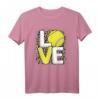 Love Tennis Tennisspieler Frauen & Mädchen T-Shirt mit Leopardprint – Niedliches Tennis-Design für Tennisliebhaberinnen