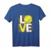 Love Tennis Tennisspieler Frauen & Mädchen T-Shirt mit Leopardprint – Niedliches Tennis-Design für Tennisliebhaberinnen