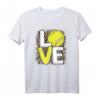 Love Tennis Tennisspieler Frauen & Mädchen T-Shirt mit Leopardprint – Niedliches Tennis-Design für Tennisliebhaberinnen