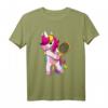 Tennisschläger Tennisspieler Einhorn Geschenk Tennis T-Shirt für Mädchen – Lustiges Tennisoutfit für Geburtstag, Weihnachten & Tennisplatz