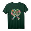 Padel Spieler Mädchen Paddel Padel-Tennis T-Shirt mit Blumen-Design – Perfekt für Padelspielerinnen & Padel-Sportfans