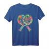 Padel Spieler Mädchen Paddel Padel-Tennis T-Shirt mit Blumen-Design – Perfekt für Padelspielerinnen & Padel-Sportfans