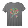 Padel Spieler Mädchen Paddel Padel-Tennis T-Shirt mit Blumen-Design – Perfekt für Padelspielerinnen & Padel-Sportfans