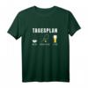 Lustiges Tennis Tagesplan Kaffee Bier T-Shirt – Originelles Geschenk für Männer, Tennisspieler, Kaffeeliebhaber und Bierfans