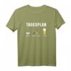 Lustiges Tennis Tagesplan Kaffee Bier T-Shirt – Originelles Geschenk für Männer, Tennisspieler, Kaffeeliebhaber und Bierfans