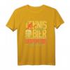 Tennis und Bier darum bin ich hier | Lustiges Verein Tennisspieler T-Shirt für Sportfans und Geschenkideen
