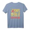 Tennis und Bier darum bin ich hier | Lustiges Verein Tennisspieler T-Shirt für Sportfans und Geschenkideen
