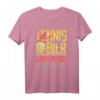 Tennis und Bier darum bin ich hier | Lustiges Verein Tennisspieler T-Shirt für Sportfans und Geschenkideen