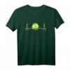 40 Geburtstag T-Shirt für Tennisspieler mit Tennisball & Herzschlag - Perfektes Geschenk zum Jubiläum