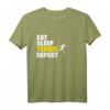 Eat Sleep Tennis Repeat - Tennisspieler Geschenk T-Shirt mit Motiv für Tennisfans, Trainer & Verein