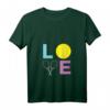 Damen Ich liebe Tennis - Tennisspieler-Geschenk T-Shirt mit V-Ausschnitt, leichtes und stilvolles Tennisshirt für Frauen