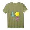 Damen Ich liebe Tennis - Tennisspieler-Geschenk T-Shirt mit V-Ausschnitt, leichtes und stilvolles Tennisshirt für Frauen