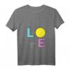 Damen Ich liebe Tennis - Tennisspieler-Geschenk T-Shirt mit V-Ausschnitt, leichtes und stilvolles Tennisshirt für Frauen