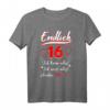 Lustiges 16. Geburtstag T-Shirt - 'Endlich 16 ich kann alles ich weiß alles' für Teenager, Geburtstagsgeschenk für Jugendliche