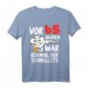 Herren T-Shirt zum 65. Geburtstag mit Spruch 'Vor 65 Jahren war ich mal der Schnellste' – Witziges Geschenk für Männer, Papa, Ehemann & Opa