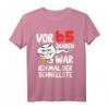 Herren T-Shirt zum 65. Geburtstag mit Spruch 'Vor 65 Jahren war ich mal der Schnellste' – Witziges Geschenk für Männer, Papa, Ehemann & Opa