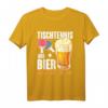 Tischtennis und Bier Spruch T-Shirt - Lustiges Geschenk für Tischtennisfans, Freaks, Profi, Anfänger & Trainer