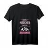 Damen Echte Mädchen Tischtennis T-Shirt mit V-Ausschnitt - Lustiges Geschenk für Tischtennisspielerinnen und Turnierfans