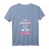 Damen Echte Mädchen Tischtennis T-Shirt mit V-Ausschnitt - Lustiges Geschenk für Tischtennisspielerinnen und Turnierfans