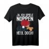 Lustiges Tischtennis T-Shirt mit Spruch - 'Ja, ich spiele Noppen! Heul Doch!' für Spieler, Trainer & Fans
