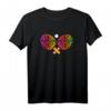 Leopard Tischtennisschläger Damen Mädchen Tischtennis T-Shirt – Buntes Motiv, Perfekt für Training & Freizeit