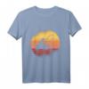 Retro Angler Sonnenuntergang Fischer Angel T-Shirt – Perfektes Geschenk für Fischer, Angler & Fischliebhaber für Geburtstag & Weihnachten
