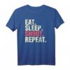 Eat Sleep Shoot Repeat T-Shirt für Tontaubenschießen - Perfektes Geschenk für Jäger und Sportschützen im Schützenverein