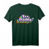 Yes Daddy for Women - Naughty Daddy's Girl Retro Regenbogen T-Shirt für Pride, Valentinstag & Fetisch-Party