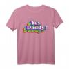 Yes Daddy for Women - Naughty Daddy's Girl Retro Regenbogen T-Shirt für Pride, Valentinstag & Fetisch-Party