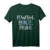 Triathlon T-Shirt - Swim Bike Run Triathlet Geschenk für Schwimmen, Radfahren & Laufen - Perfektes Sportshirt für Ausdauersportler