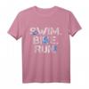 Triathlon T-Shirt - Swim Bike Run Triathlet Geschenk für Schwimmen, Radfahren & Laufen - Perfektes Sportshirt für Ausdauersportler