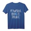 Triathlon T-Shirt - Swim Bike Run Triathlet Geschenk für Schwimmen, Radfahren & Laufen - Perfektes Sportshirt für Ausdauersportler