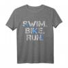 Triathlon T-Shirt - Swim Bike Run Triathlet Geschenk für Schwimmen, Radfahren & Laufen - Perfektes Sportshirt für Ausdauersportler