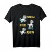 Swim Bike Run Unicorn Triathlon Triathlet T-Shirt – Motivationsshirt für Triathleten & perfekte Geschenkidee für Sportbegeisterte
