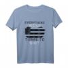 Funny Trump T-Shirt mit amerikanischer Flagge – Everything Woke Turns to Shit, Pro Trump Shirt, Humorvolles Patriotisches Shirt für Fans
