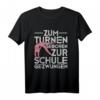 Zum Turnen geboren zur Schule gezwungen Turnen T-Shirt – Perfektes Geschenk für Turnerinnen, Gymnastinnen & Akrobatikfans zu Weihnachten & Geburtstag